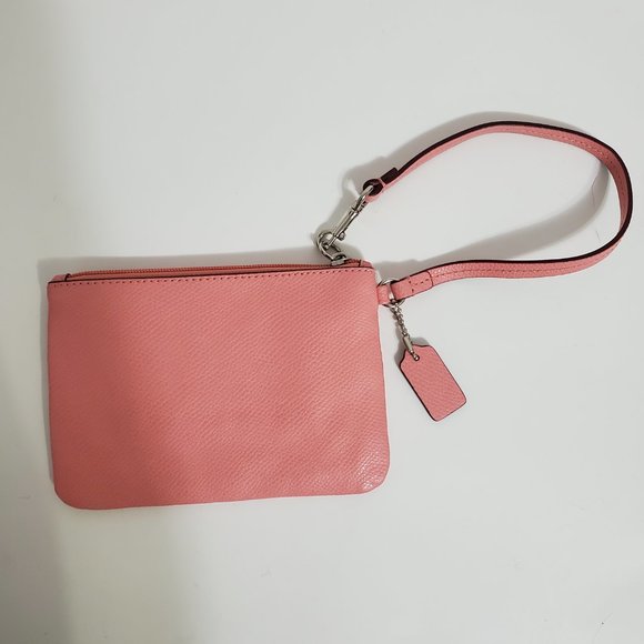 Coach Corner Zip Wristlet pink leather - Picture 4 of 7